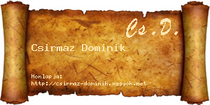 Csirmaz Dominik névjegykártya